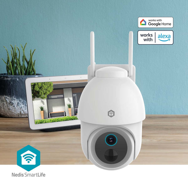 Nedis SmartLife 3MP PTZ Camera voor buiten met WiFi en batterij