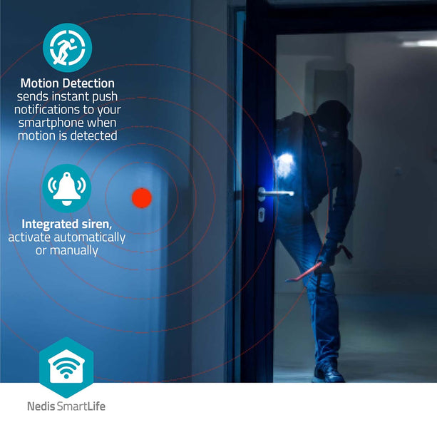 Nedis Wi-Fi Smart IP-Camera HD Pan Tilt Functie