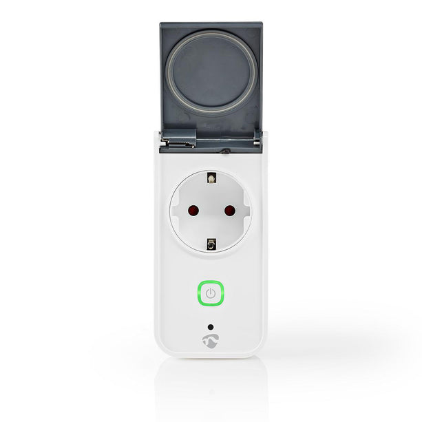Nedis Wi-Fi Smart Stekker voor Buiten | Spatwaterbestendig | IP44 | Verbruiksmonitor | Schuko Type F | 16 A
