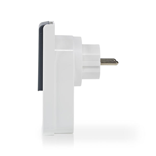 Nedis Wi-Fi Smart Stekker voor Buiten | Spatwaterbestendig | IP44 | Verbruiksmonitor | Schuko Type F | 16 A