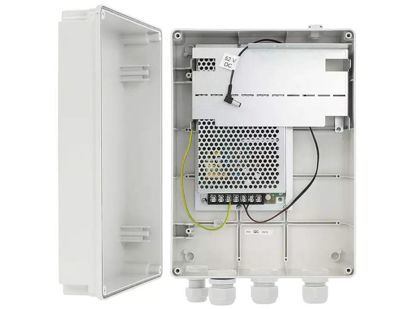Pulsar Pulsar SWSH120 ABS Cabinet IP56 with 52VDC/120W power supply serving PoE switch