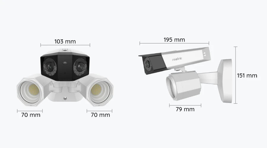 Reolink F750P, slimme 4K PoE Dual-lens camera met schijnwerpers en 180° kijkhoek