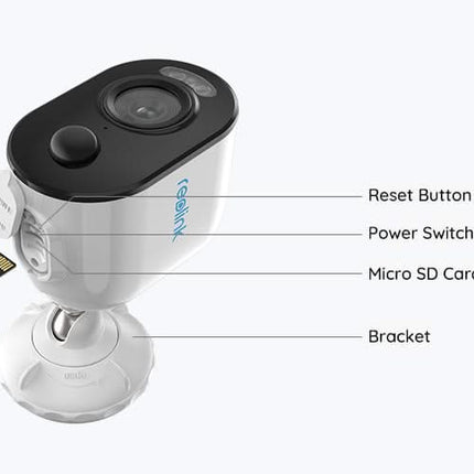 Reolink Reolink B330, 5MP Drahtlose Akku-Kamera mit Schreckenslicht