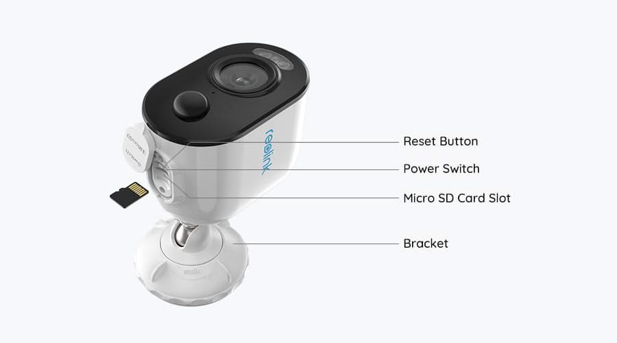 Reolink Reolink B330, 5MP Draadloze batterij camera met schrikverlichting