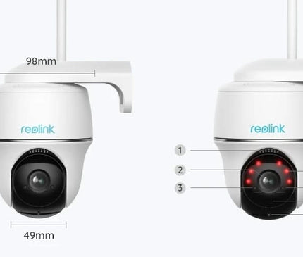 Reolink Reolink B430 5mp, draadloze Pan & Tilt Dual WiFi camera op batterij (oplaadbaar)