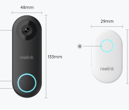 Reolink Reolink D340P Smart 2K+ PoE Video doorbell with separate bell