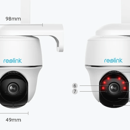 Reolink Reolink G430, 4G LTE 5MP Schwenk-Neige-Akku-Kamera und intelligente Erkennung