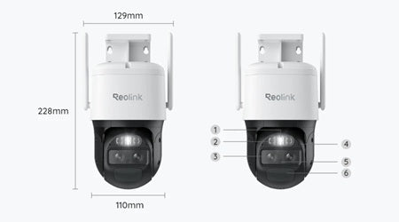 Reolink Reolink G770-W, 4G LTE 8MP 4K Dual-lens battery camera with auto-zoom tracking