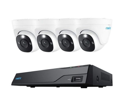Reolink Reolink NVS8-8MD4, slimme 8MP PoE cameraset 4x Turret, NVR met 2TB HDD