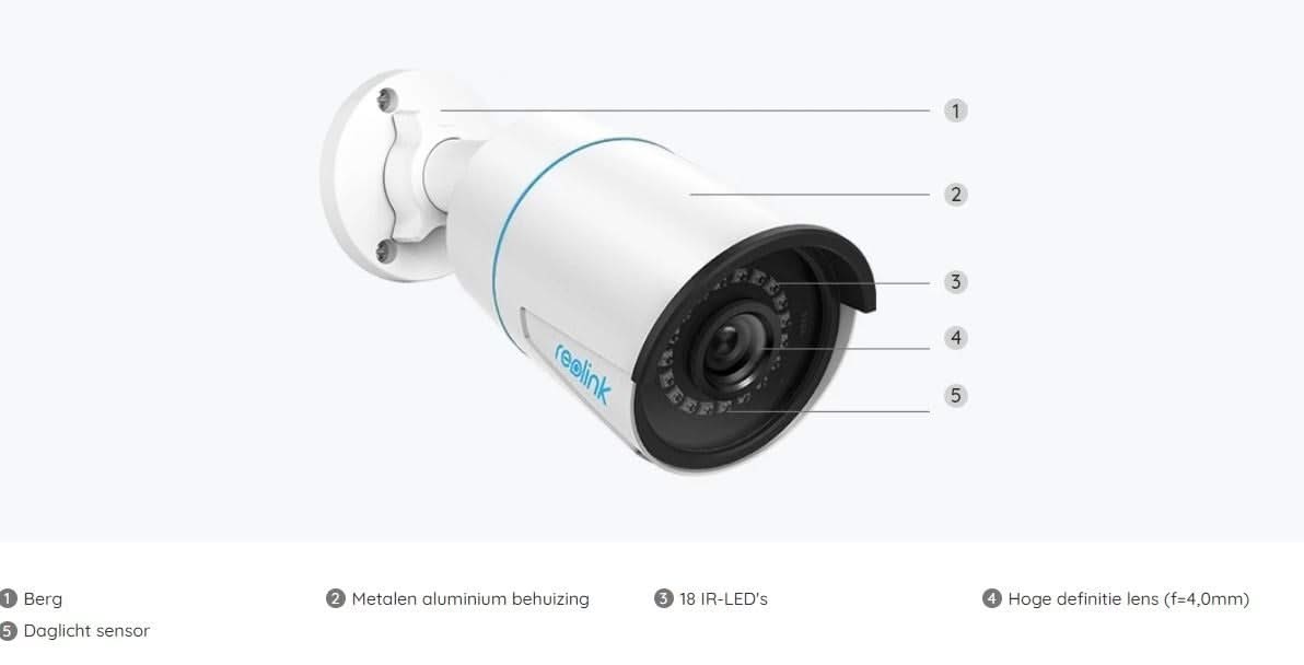 Reolink Reolink P320, 5MP PoE IP Camera met Persoon/Voertuig Detectie