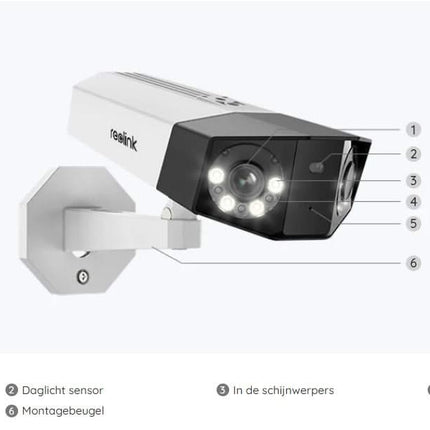 Reolink Reolink P730, caméra 4K à double objectif avec angle de vue de 180° avec PoE
