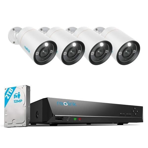 Reolink Reolink RLK8-1200B4-A-4MM, 12MP Sicherheits-Set mit intelligenter Erkennung und PoE
