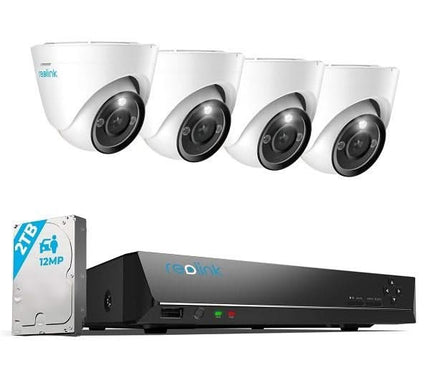Reolink Reolink RLK8-1200D4-A-4MM, 12MP PoE beveiligingssysteem met 24/7 full color beelden