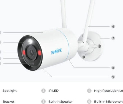 Reolink Reolink W330, 8MP Bullet Kamera Dual-Band WiFi6 mit Farb-Nachtsicht