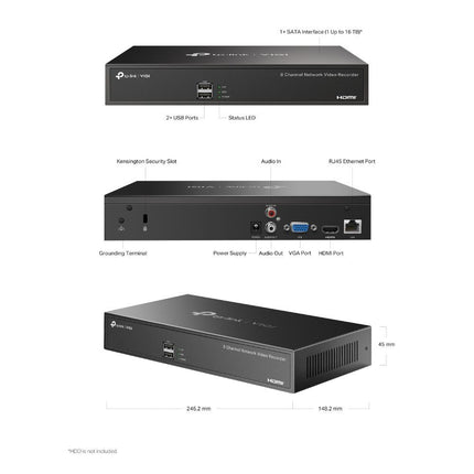 TP-Link VIGI NVR1008H - NVR à 8 canaux
