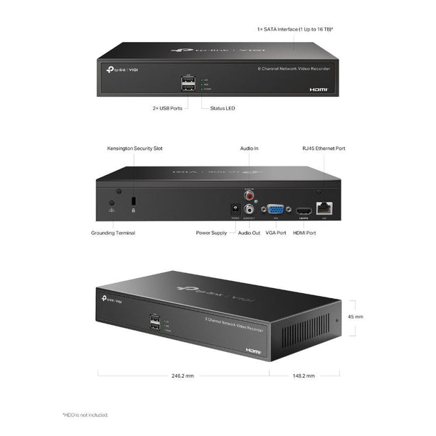 TP-Link VIGI NVR1008H - 8-Kanal-NVR