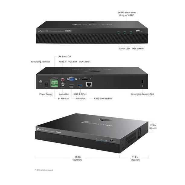 TP-Link VIGI NVR2016H - NVR à 16 canaux