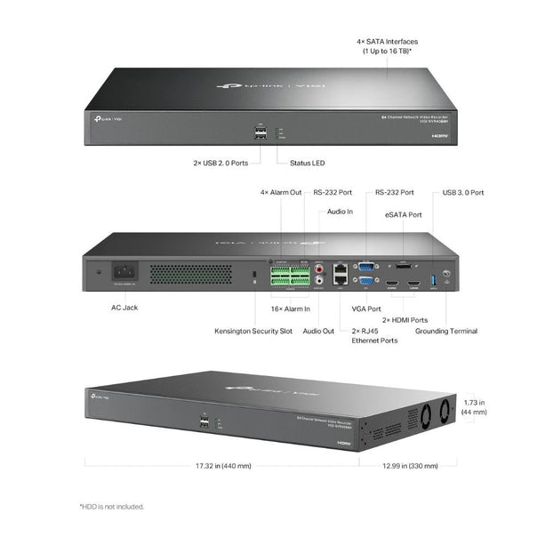 TP-Link VIGI NVR4064H - NVR 64 canaux